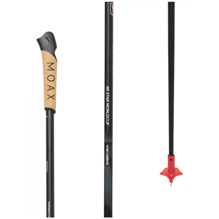 Лыжные палки MOAX (MP10-00) M1 Star WorldCup (Карбон 100%) (черный)