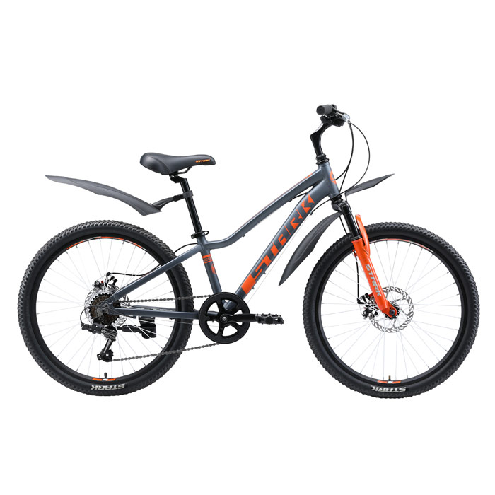 Велосипед STARK Rocket 24.1 D (серый/оранжевый) (2019)