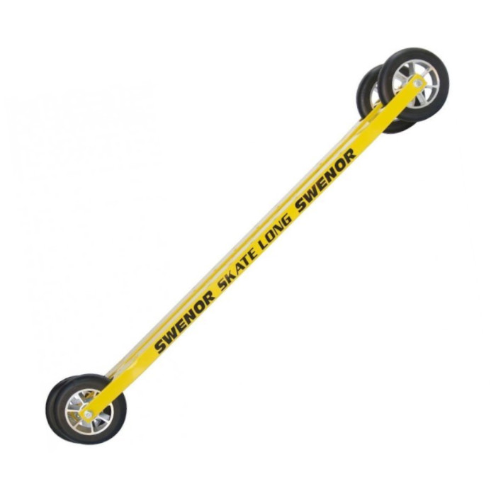 Лыжероллеры SWENOR Коньковые Skate Long 630 мм. (№ 2/средние) (желтый/черный)