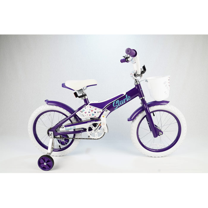 Велосипед STARK Tanuki 16 Girl (фиолетовый/бирюзовый) (2020)