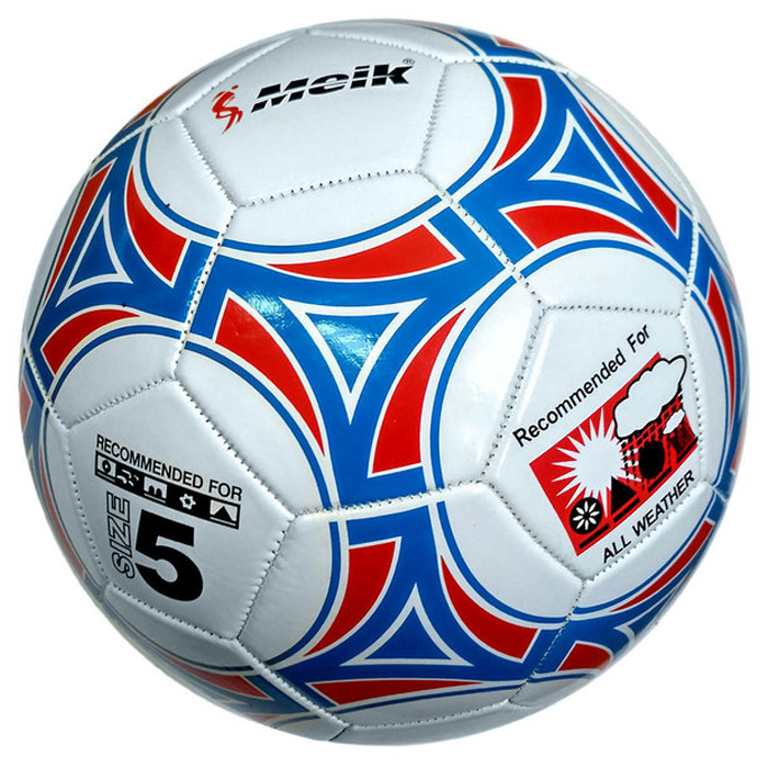 Мяч футбольный MEIK 2000 (3-сл, PVC 1.6, 320 гр., маш. сш.) (синий/красный)