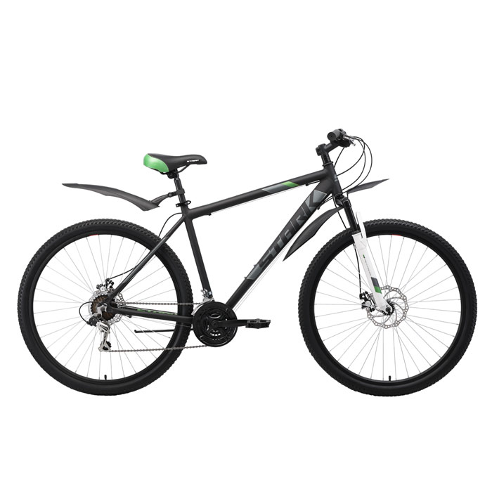 Велосипед STARK Tank 29.1 D (черный/серый/зеленый) (2019)