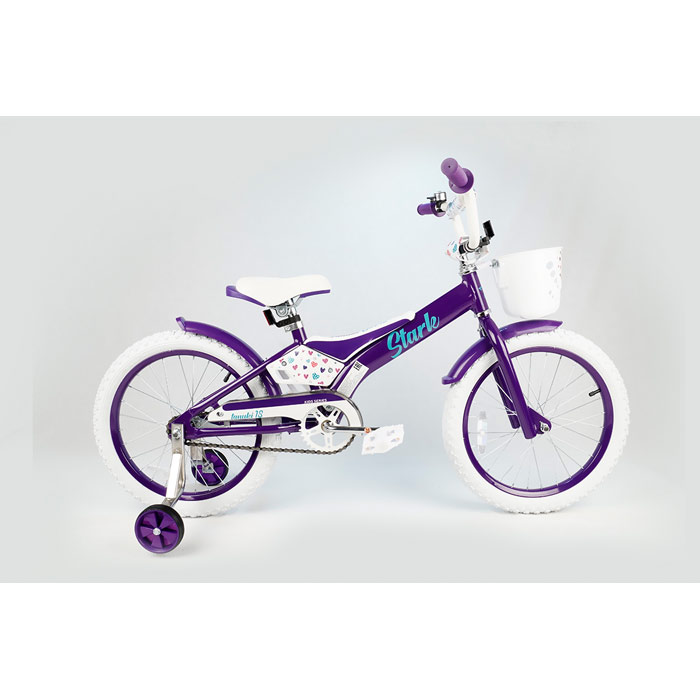 Велосипед STARK Tanuki 18 Girl (фиолетовый/бирюзовый) (2020)