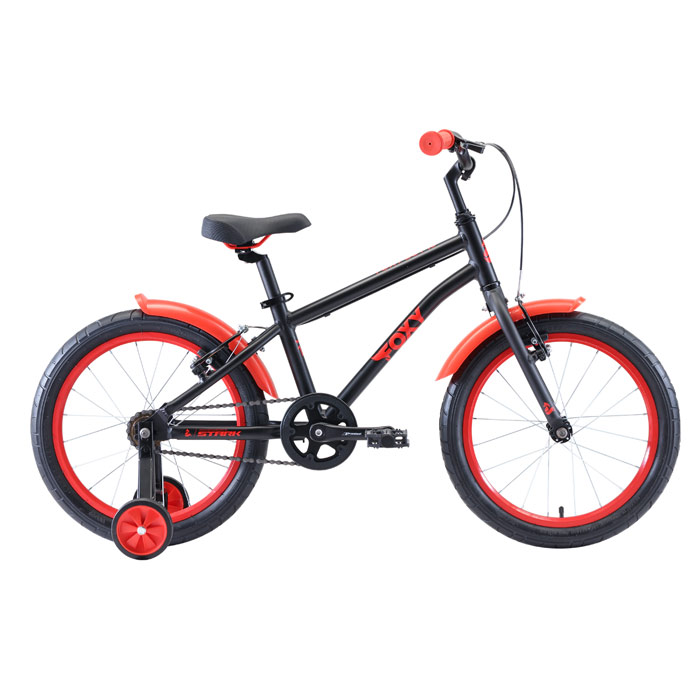 Велосипед STARK Foxy 18 Boy (черный/красный) (2020)