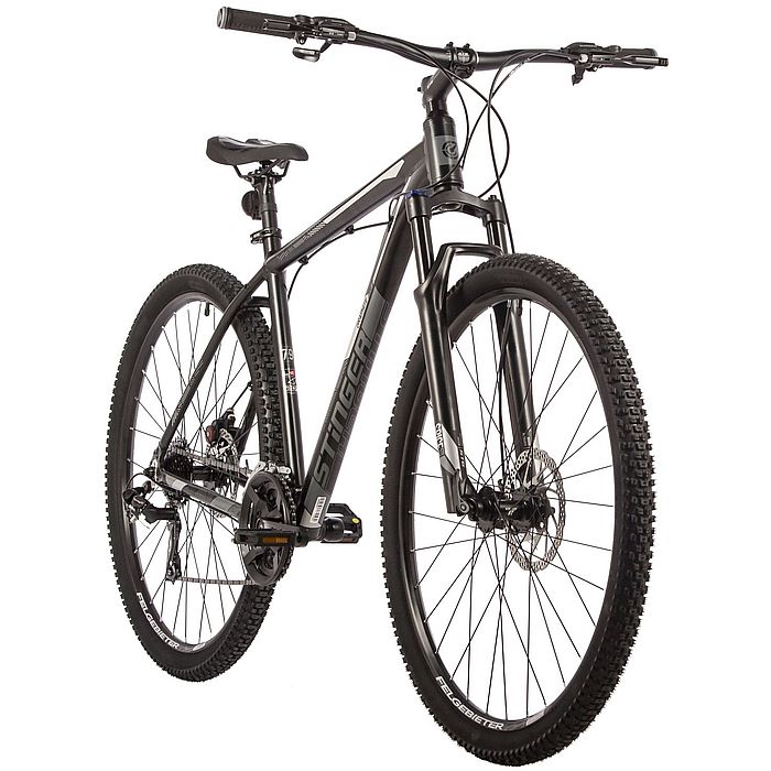 Велосипед STINGER Graphite STD 29&quot;, Al, M-Disk Brake, 24-Speed (черный) (2022)