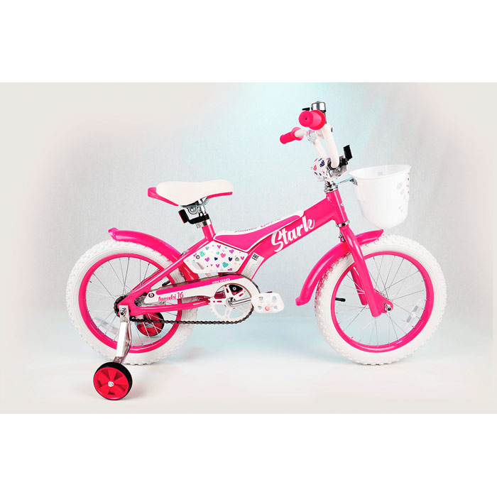 Велосипед STARK Tanuki 16 Girl (розовый/белый) (2020)