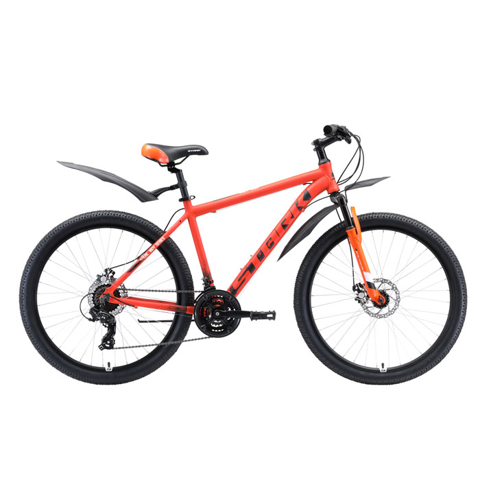 Велосипед STARK Indy 26.1 D (оранжевый/белый/черный) (2020)