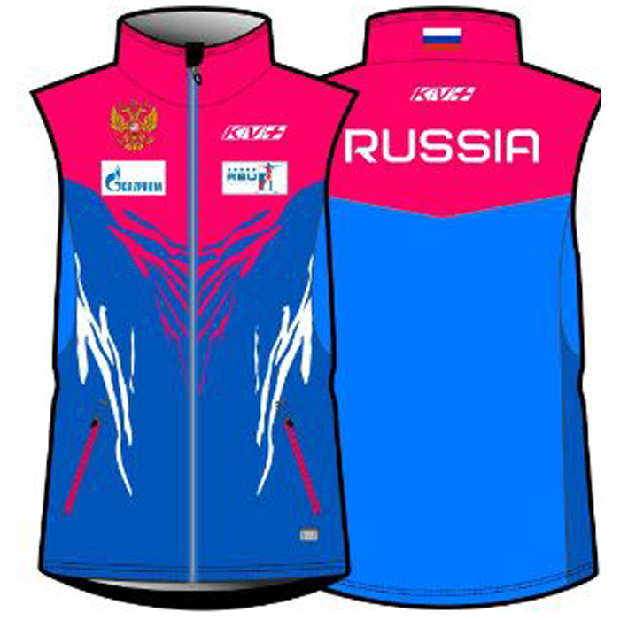 Жилет разминочный KV+ Tornado Vest (синий/розовый)