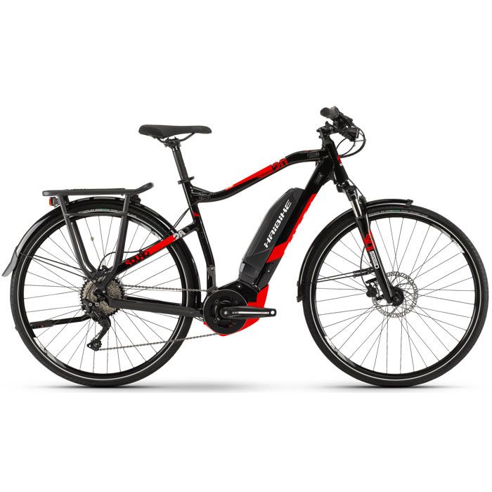 Электровелосипед HAIBIKE Sduro Trekking 2.0 men 500 Wh. (черный/красный) (2019)