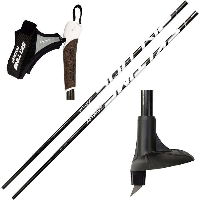 Лыжные палки SKI TIME New Legend Zavialov (Карбон 100%) (черный)