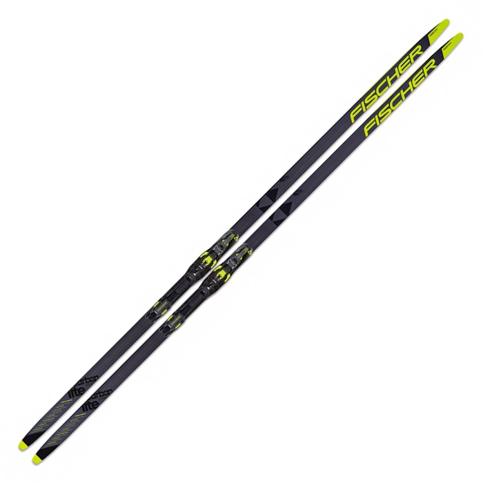 Лыжи беговые FISCHER RCS SK Plus Stiff IFP (черный/желтый)