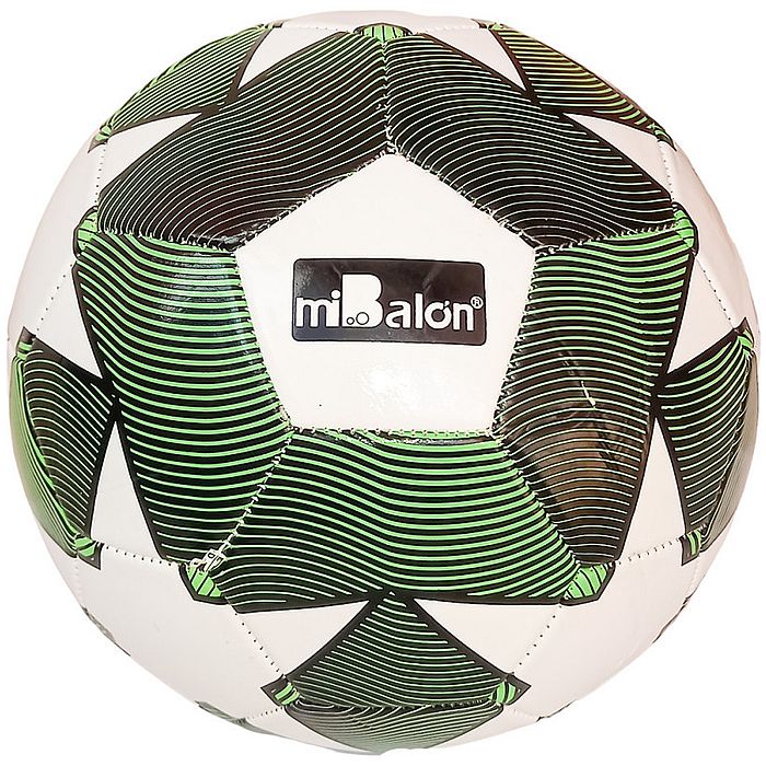 Мяч футбольный MIBALON (№5, 3-слоя  PVC 1.6, 280 гр) (зеленый/белый)