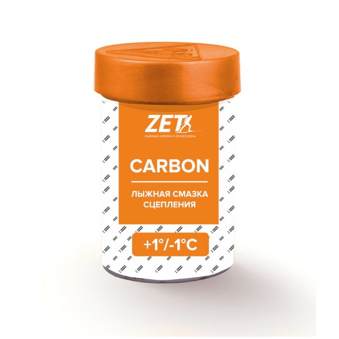 Мазь держания, твердая ZET Carbon Orange (+1°С -1°С) 30 г.