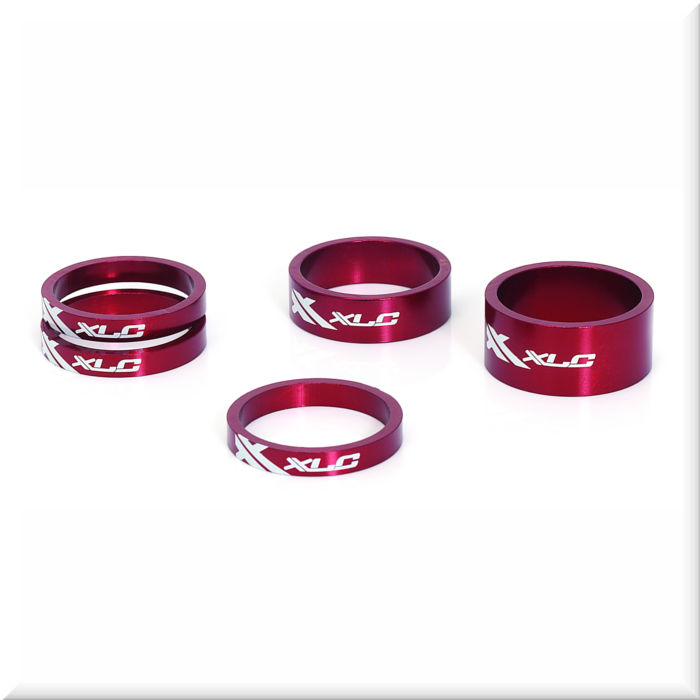 Рулевые XLC A-Head Spacer-Set AS-A02 3 x 5, 1 x 10, 1 x 15, 1 1/8" red