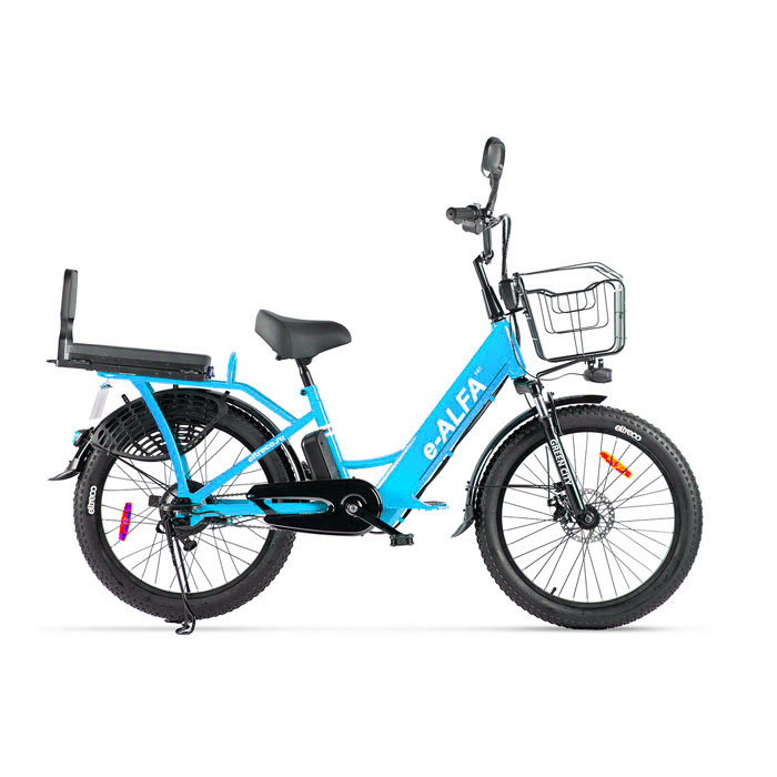 Электровелосипед GREEN CITY e-ALFA Fat 500 Wh (голубой) (2020)
