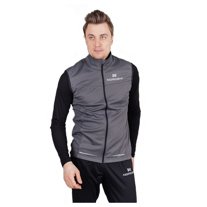 Жилет разминочный NORDSKI Pro Graphite (серый)