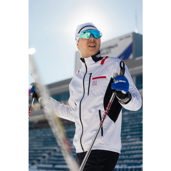 Куртка разминочная женская BIVIUM Баланс (белый/черный)