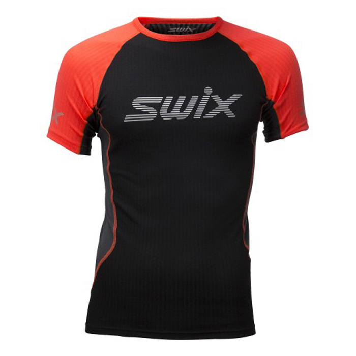 Термобелье мужское (верх) SWIX Radiant RaceX SS (черный/красный)