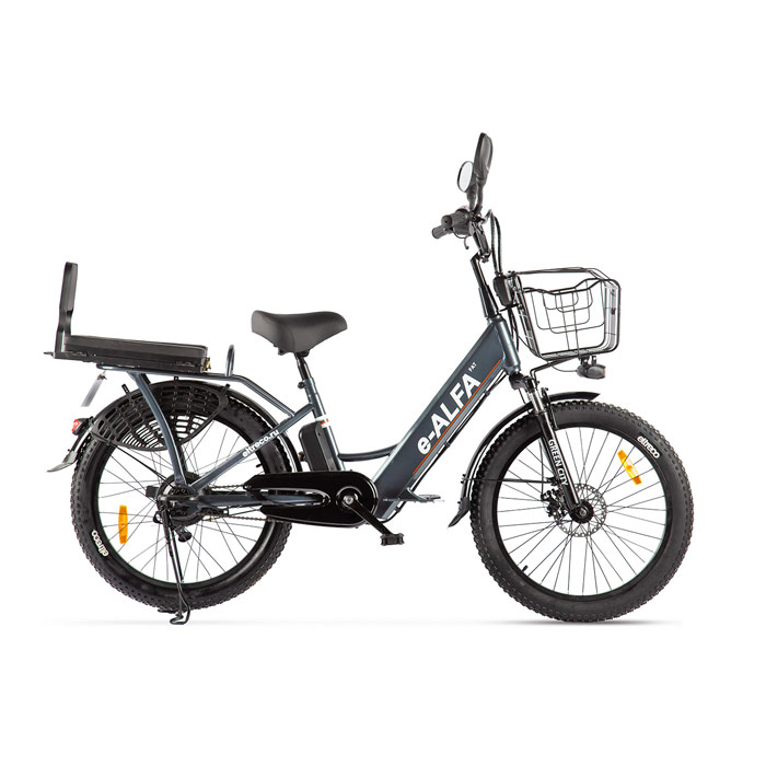 Электровелосипед GREEN CITY e-ALFA Fat 500 Wh (т.серый) (2020)