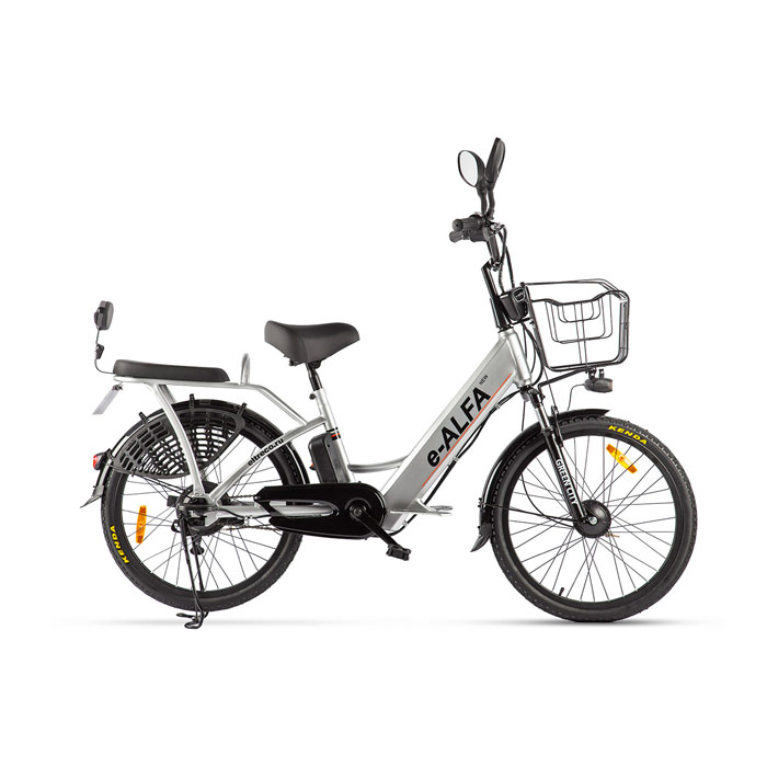 Электровелосипед GREEN CITY e-ALFA new 350 Wh (серебристый) (2020)