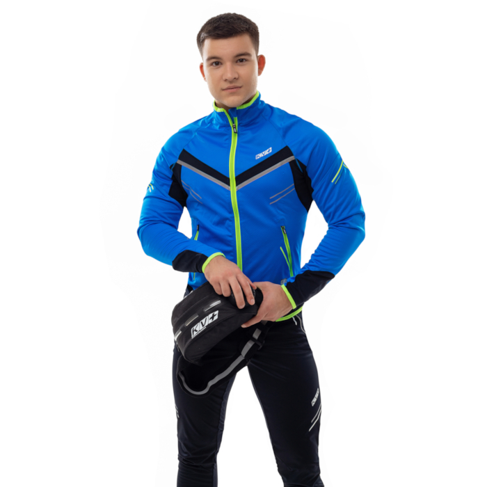 Куртка разминочная KV+ Premium Jacket Unisex (голубой/зеленый)