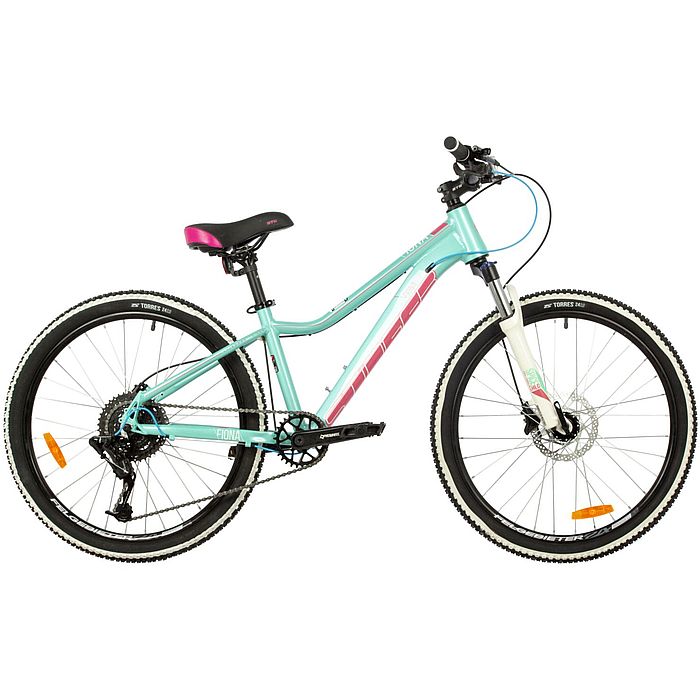 Велосипед STINGER Fiona STD 24&quot;, Al, H-Disc Brakes, 8-Speed (бирюзовый) (2021)