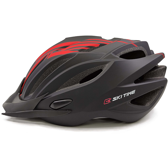 Шлем для лыжероллеров SKI TIME Roller Ski (черный/красный)