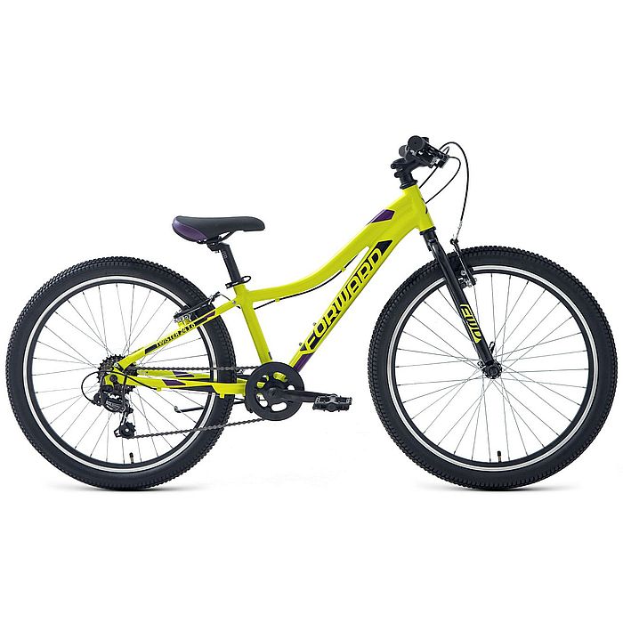 Велосипед FORWARD Twister 24 1.0 (зеленый/фиолетовый) (20-21)