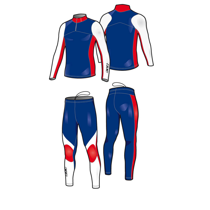 Комбинезон раздельный KV+ Lahti Two Pieces Suit (Lycra) (синий/белый)