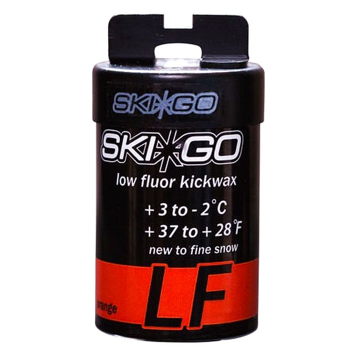 Мазь держания, твердая SKIGO LF Kickwax Orange (мокрый, грязный снег) (-2°С +3°С) 45 г.
