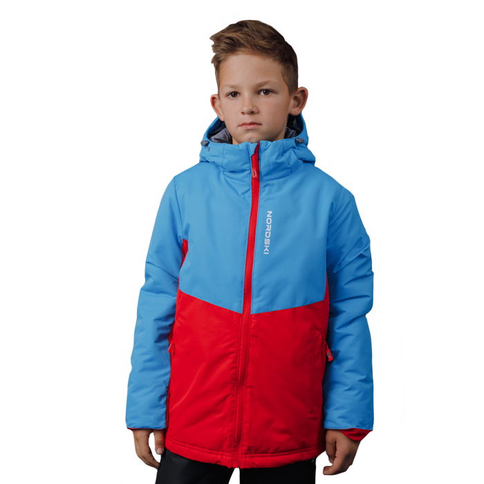 Куртка утепленная Jr. NORDSKI Montana (красный/голубой)