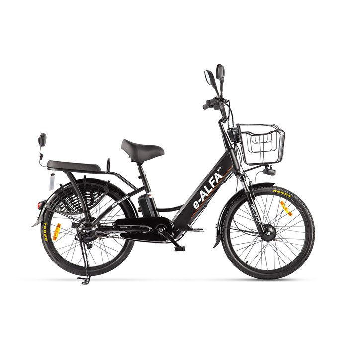 Электровелосипед GREEN CITY e-ALFA new 350 Wh (черный) (2020)
