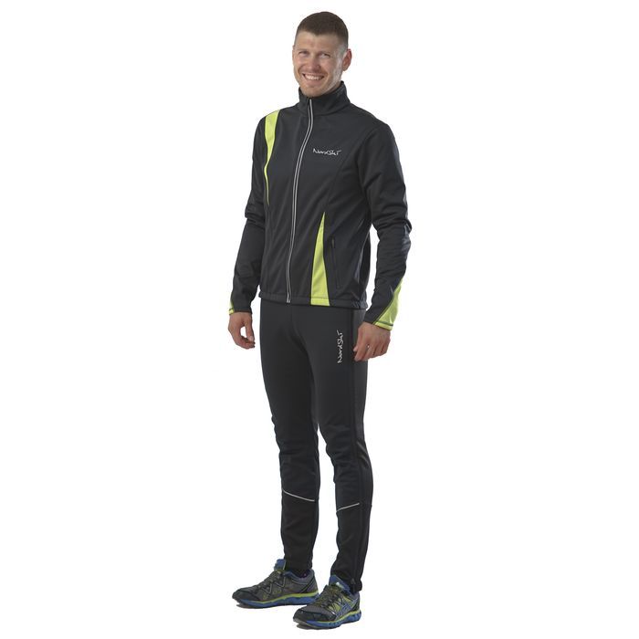 Костюм разминочный Jr. NORDSKI Active (черный/зеленый)