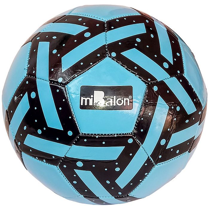 Мяч футбольный MIBALON (№5, 3-слоя  PVC 1.6, 280 гр) (голубой/черный)