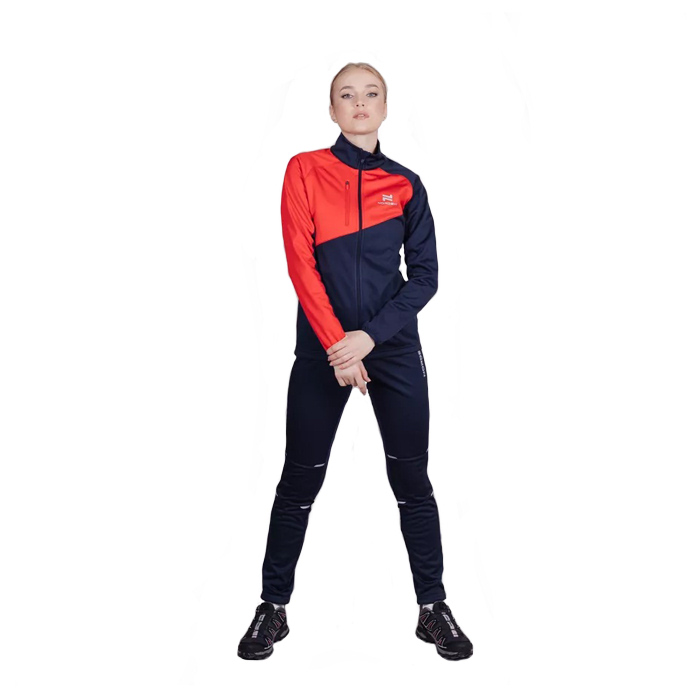 Куртка разминочная женская NORDSKI Premium (синий/красный)