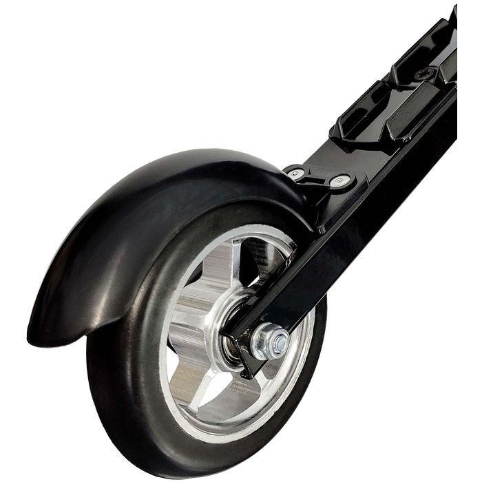 Лыжероллеры с креплениями SHAMOV Коньковые ((620/76-80/100х24) + NNN 01) (черный/красный)