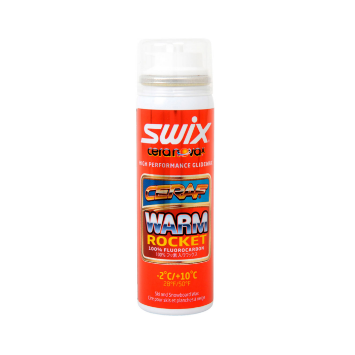 Ускоритель SWIX Cera F Rocket Warm FC8AC (спрей, 100% фторуглерод)  (+10°С -2°С) 70 ml.