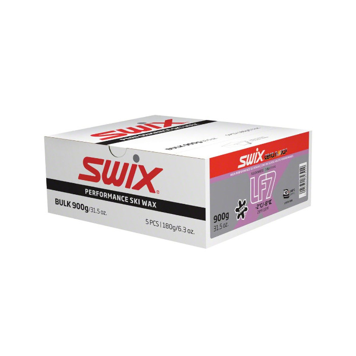Парафин низкофтористый SWIX LF7X Violet (-2°С -8°С) 900 г. (5х180 г.)