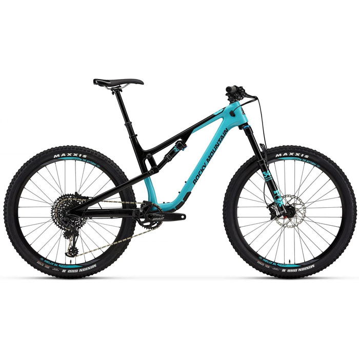 Велосипед ROCKY MOUNTAIN Thunderbolt Carbon 50 (черный/бирюзовый) (2019)