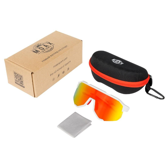 Очки спортивные MOAX Taper (белый/красный)