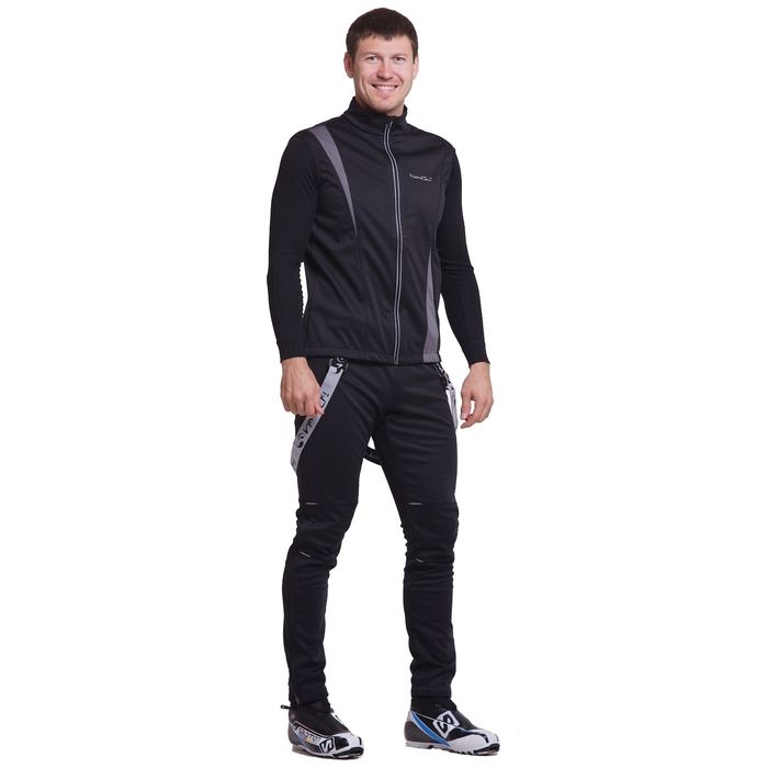 Жилет разминочный NORDSKI Active (черный/серый)