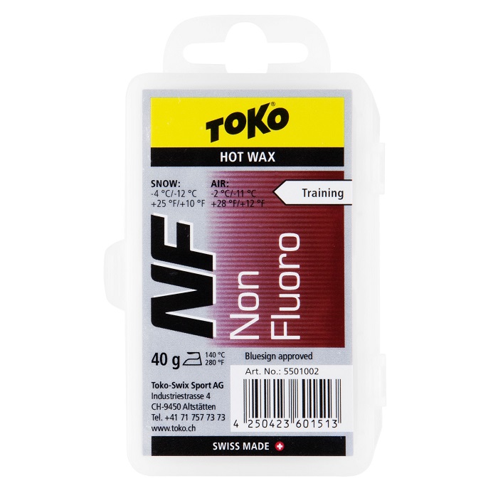 Парафин углеводородный TOKO TRIBLOC NF Red (-4°С -12°С) 40 г.