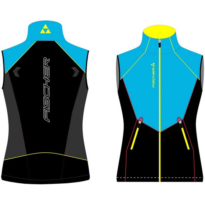 Жилет разминочный женский FISCHER Softshell (бирюзовый)