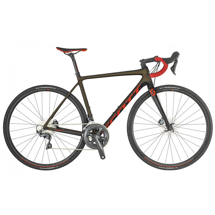 Велосипед SCOTT Addict RC 20 disc (коричневый/красный) (2019)