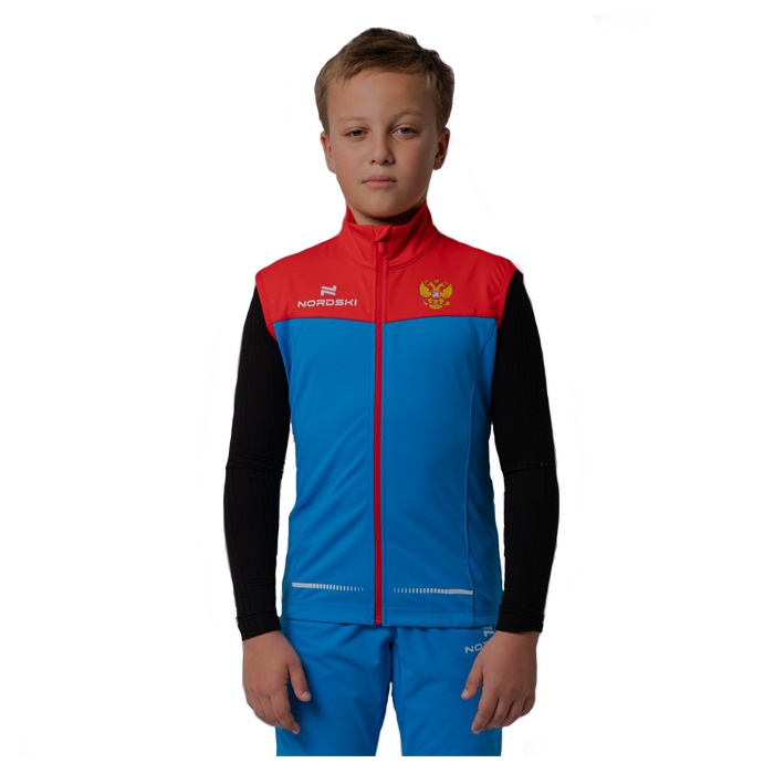 Жилет разминочный Jr. NORDSKI Pro Rus (красный/синий)