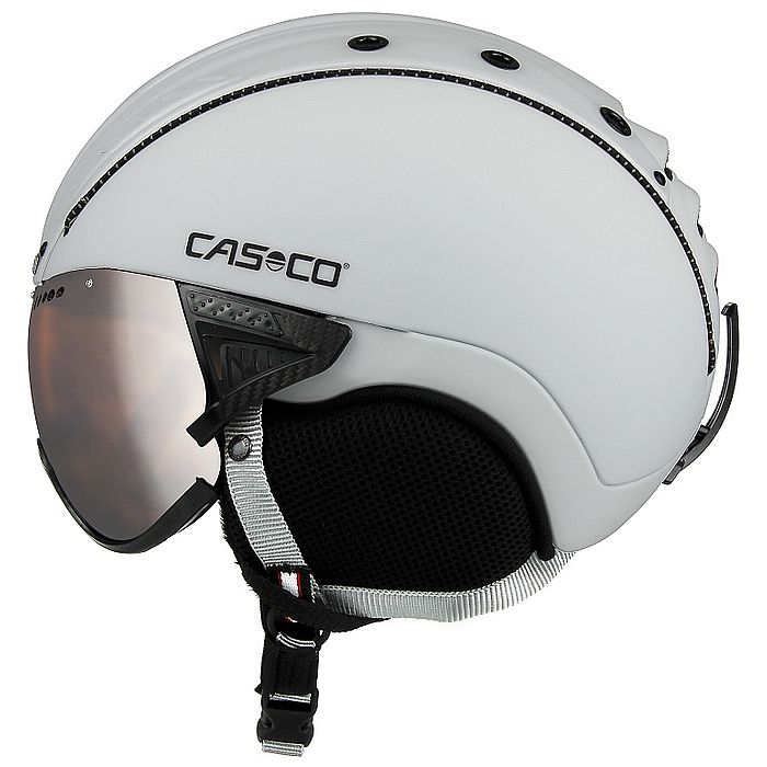 Шлем CASCO SP-2 Visor (Carbonic) (серый/белый)