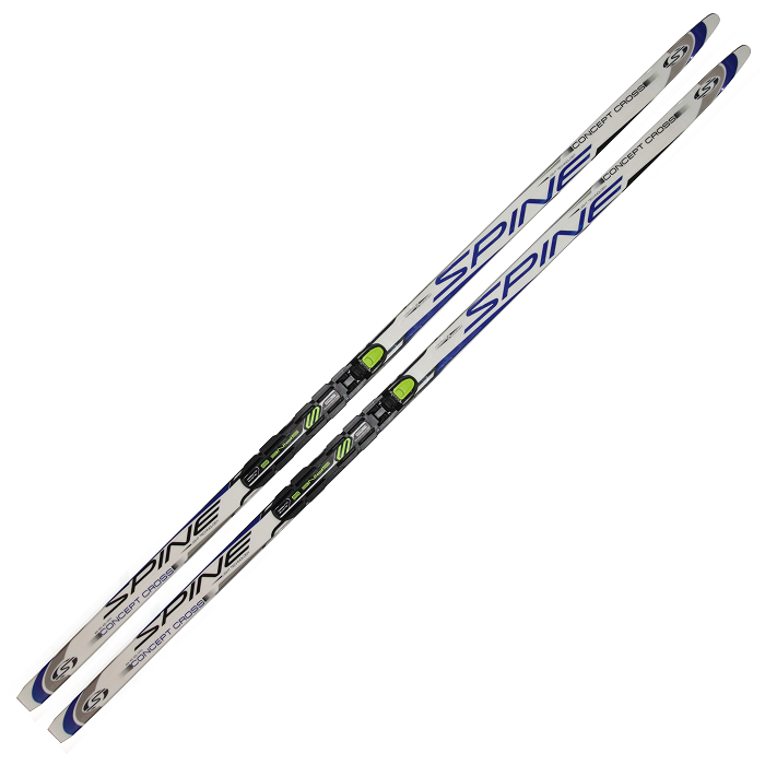 Лыжный комплект SPINE Concept Cross Jr. Wax (Синий) + Крепления SPINE NNN автомат (синий)