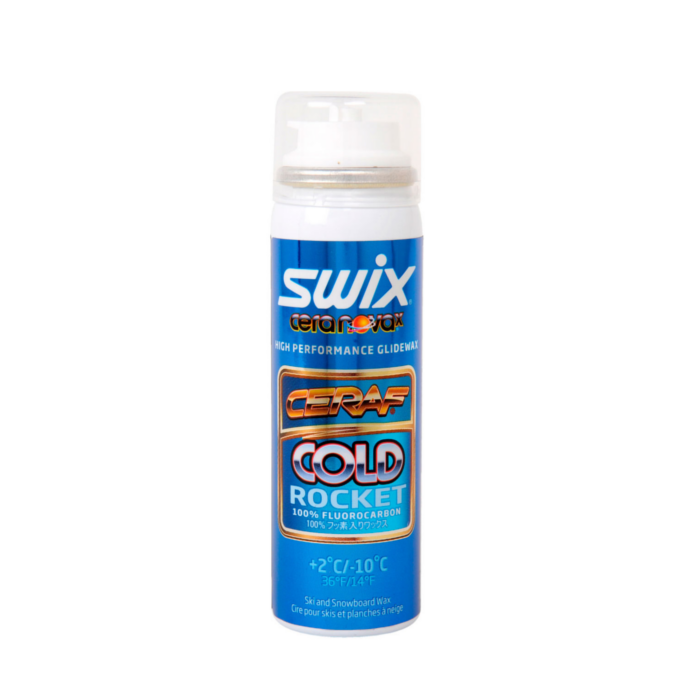 Ускоритель SWIX Cera F Rocket Cold FC6AC (спрей, 100% фторуглерод)  (+2°С -10°С) 70 ml.