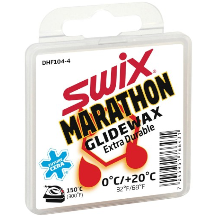 Парафин высокофтористый SWIX White Marathon (0°С +20°С) 40 г.