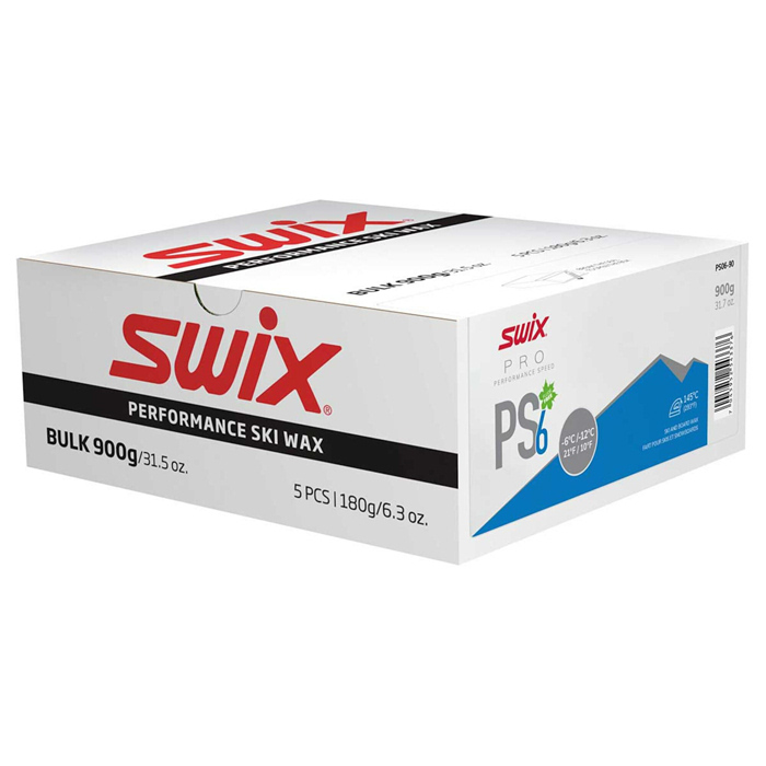 Парафин углеводородный SWIX PS6 Blue (-6°С -12°С) 900 г. (5х180 г.)